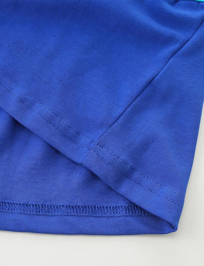 Bumeex Girl's Dresses Cotton Ruffle Sleeve Tiered Swing A-Line Cute Midi Casual Sundress