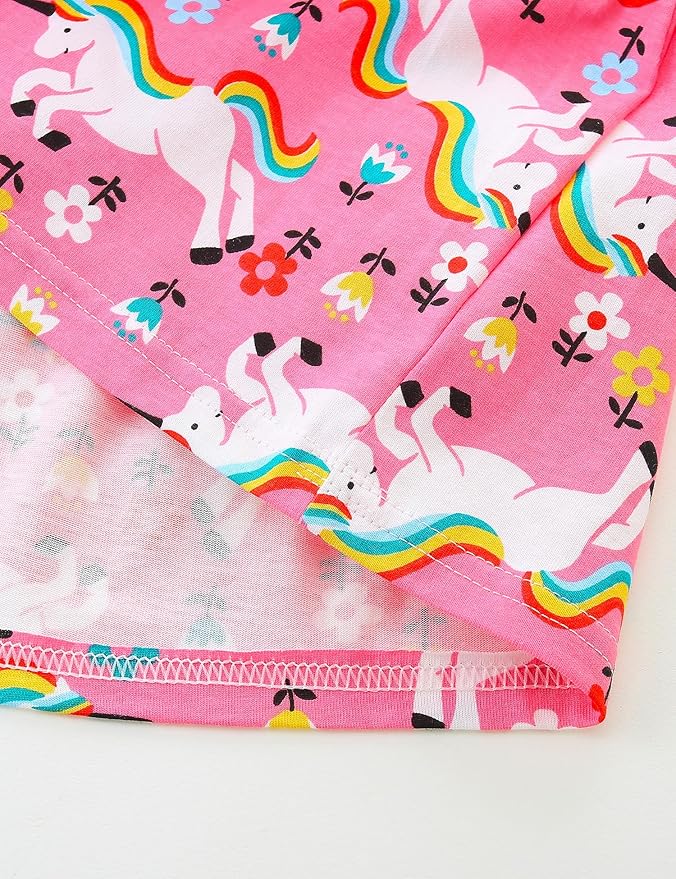 Bumeex Girl's Dresses Cotton Ruffle Sleeve Tiered Swing A-Line Cute Midi Casual Sundress