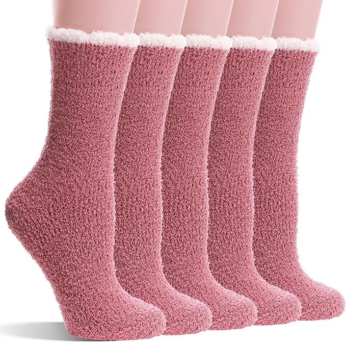 Fuzzy Socks Fluffy Thick Warm Winter Soft Cozy Plush Sleep Home Fleece Cabin Soft House Socks for Women Men