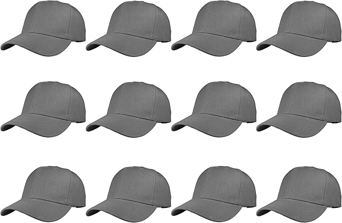 Gelante Plain Blank Baseball Caps Adjustable Back Strap Wholesale LOT 12 PC'S