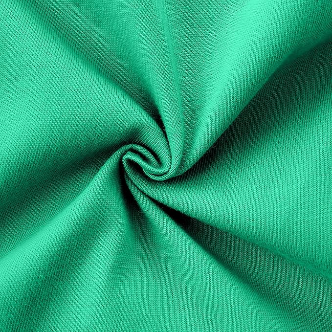 Bumeex Girl's Dresses Cotton Ruffle Sleeve Tiered Swing A-Line Cute Midi Casual Sundress