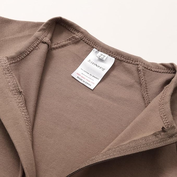 JunNeng 2 Pack Footless Long/Short Sleeve Baby Romper with Zipper Cotton Infant Sleepwear