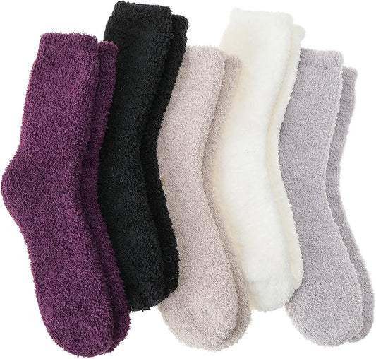 Fuzzy Socks Fluffy Thick Warm Winter Soft Cozy Plush Sleep Home Fleece Cabin Soft House Socks for Women Men
