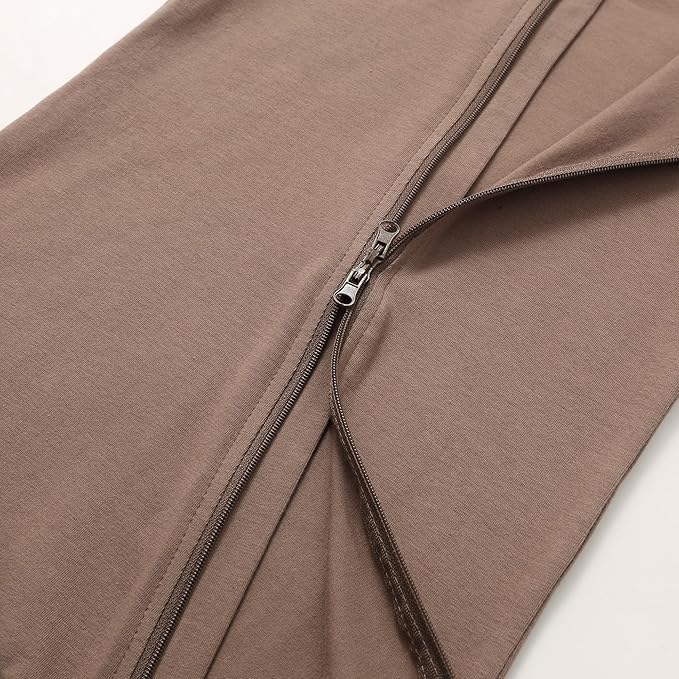 JunNeng 2 Pack Footless Long/Short Sleeve Baby Romper with Zipper Cotton Infant Sleepwear