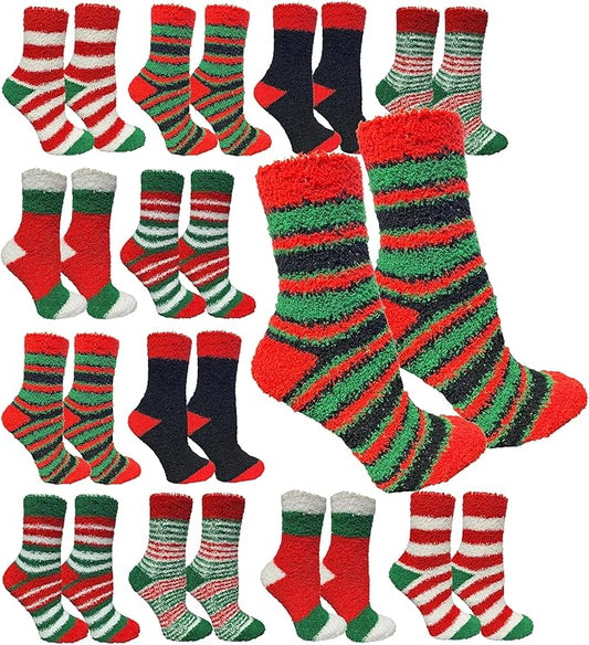 Yacht & Smith Women Fuzzy Socks Crew Socks, Warm Butter Soft (9-11)