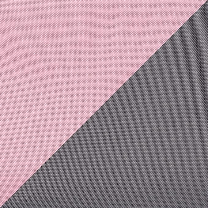 Badger Basket Foldable Doll Stroller & Pram for Dolls - Convertible Toy with Canopy, Basket & Soft Handle - Lightweight, Easy to Use for Girls Ages 3+- Gray/Pink