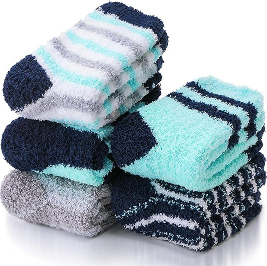 EBMORE Fuzzy Socks Warm Winter Slipper Fluffy Sleep Cozy Comfy Cabin Socks for Mens Womens