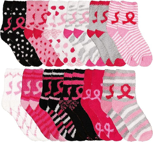 Yacht & Smith Women Fuzzy Socks Crew Socks, Warm Butter Soft (9-11)